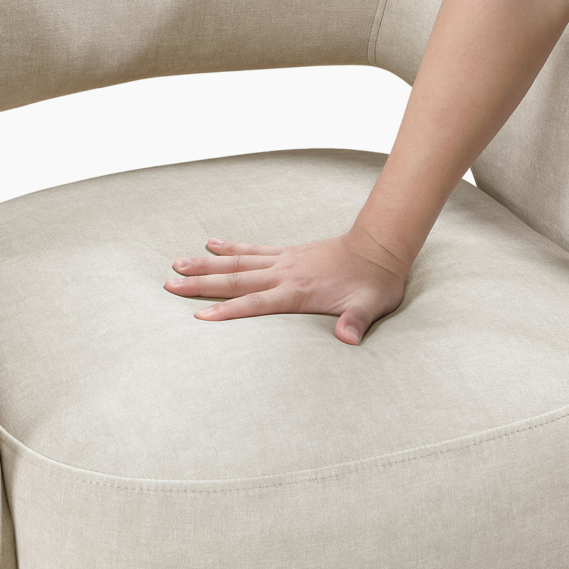 Fauteuil d'appoint 27,5 po Candide Modern Glam, Taupe