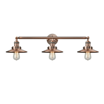 Éclairage pour meuble-lavabo 3 lumières Shauna Railroad