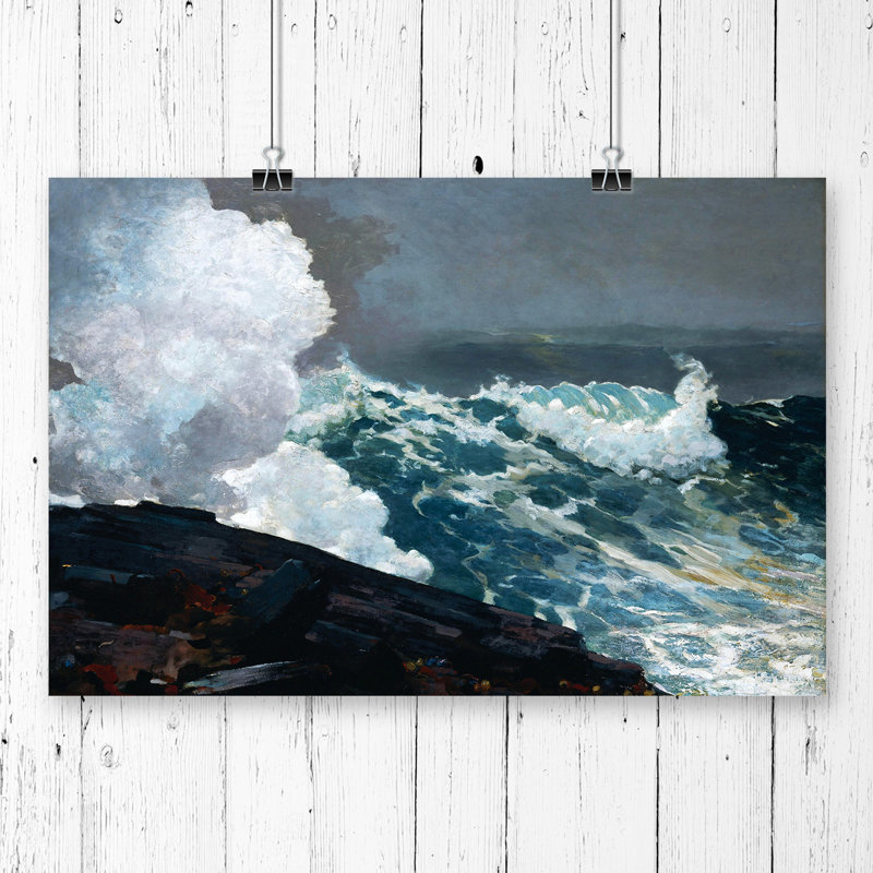 Winslow Homer - No Frame Painting, 33.1cm H x 84.1cm W