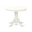 3 Piece Kitchen Table Set consists of a wooden table and 2 Platinum Grey Polyester Fabric Person Chairs with Stylish Back- Linen White Finish-73189932-73189936-73189945