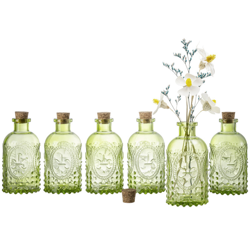 Glass Decorative Bottle, Green