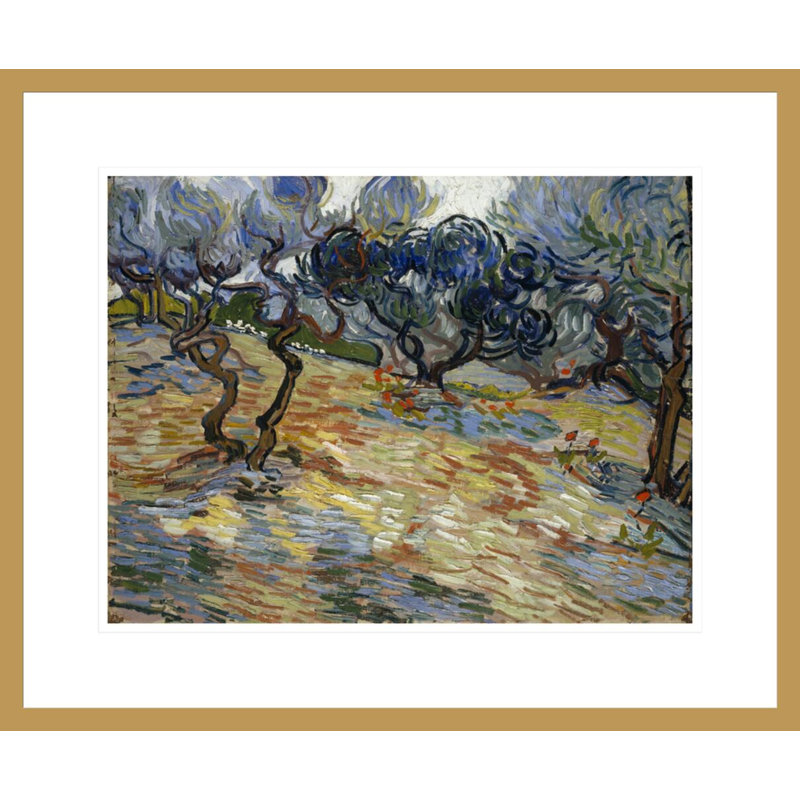 «Olive Trees» par Vincent van Gogh, impression giclée encadrée, H 17,75 po x l 21,45 po