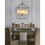 Lustre en fer 21,7 x 21,7 x 33,5 po, luminaire suspendu élégant de style industriel pour le vestibule de la salle à manger de la cuisine, ampoule non incluse