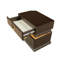 Table de chevet 2 tiroirs de style moderne en bois brun