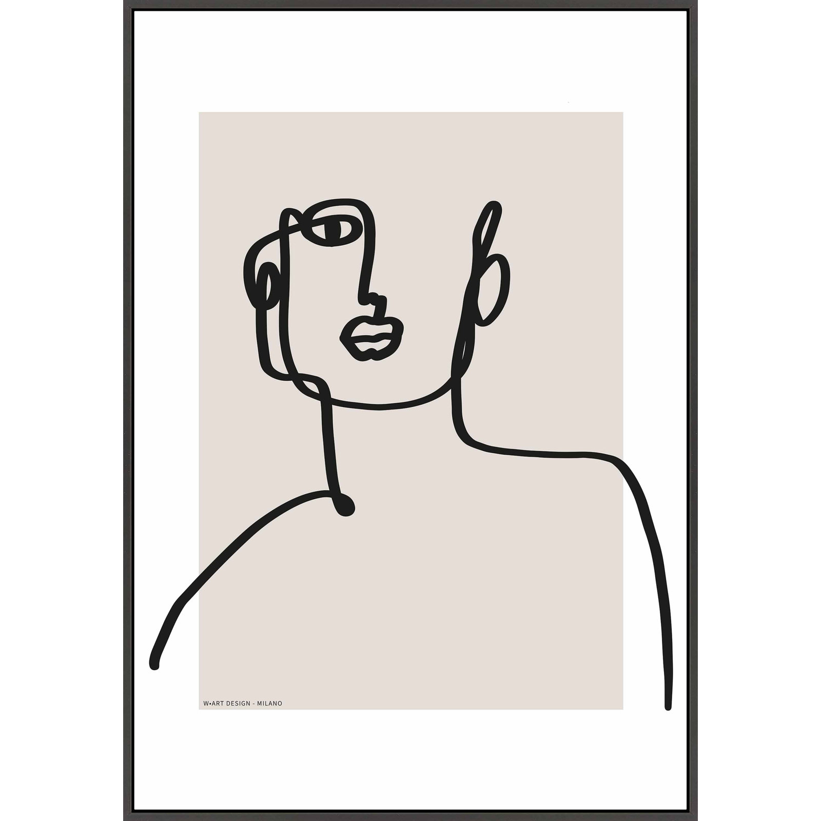 Romina Gadler "Figure and Form 2" Print, Black Framed Canvas, 25" H x 17.5" W x 1.25" D