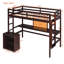 Lit mezzanine simple avec bureau et Fascination - Fabrication en bois massif au choix-117515026-117515023