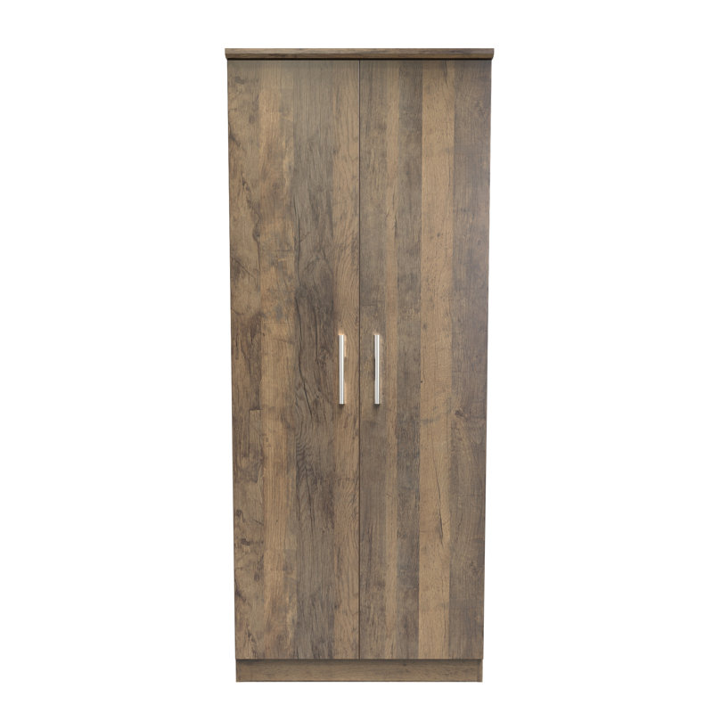 Bhaga Manufactured Wood Wardrobe, Vintage Oak