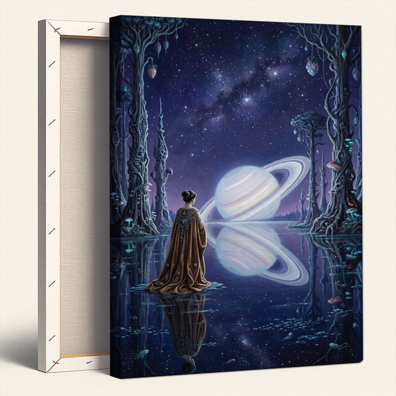 Cosmic Forest, reproduction d'art sur toile, ensemble de 1, H 40 po x l 28 po, Toile tendue