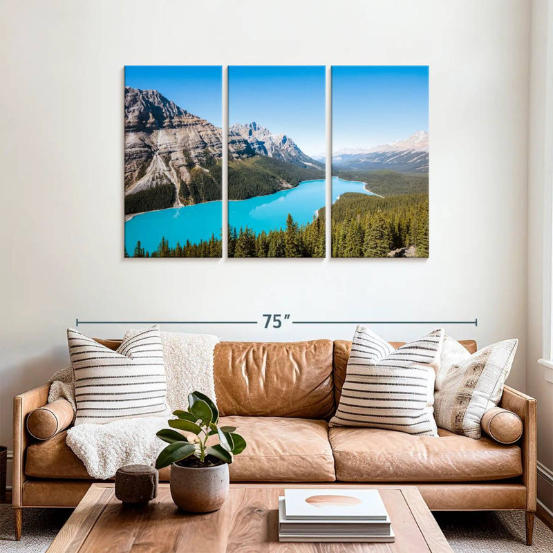 Alamar, aigue-marine, lac Peyto, H 36 po x l 57 po