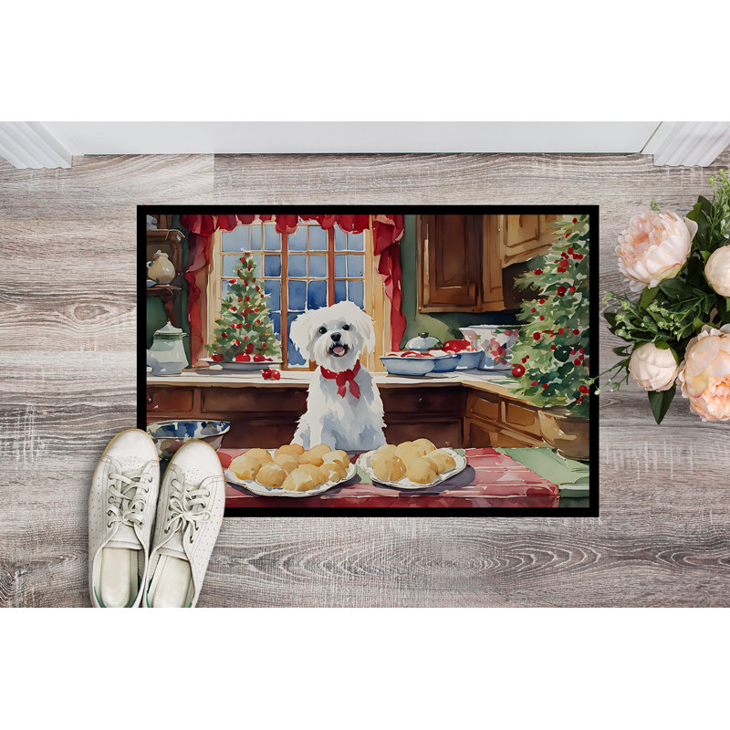 Paillasson Maltese Christmas Cookies DAC3850, L 18 po x L 27 po