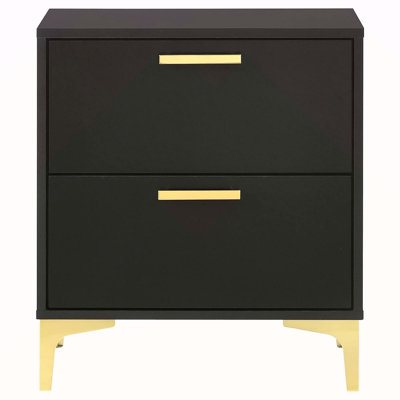 2-Drawer Rectangular Nightstand
