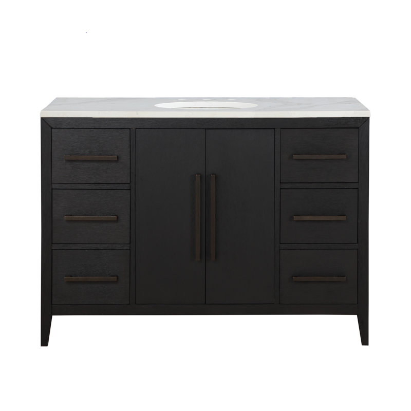 Alsup 48'' W Vanity, Dark Weathered Oak
