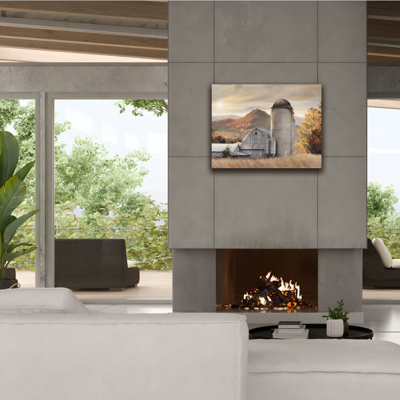  «Autumn At The Farm» par Lori Deiter, art mural sur toile, H 26 po x l 34 po