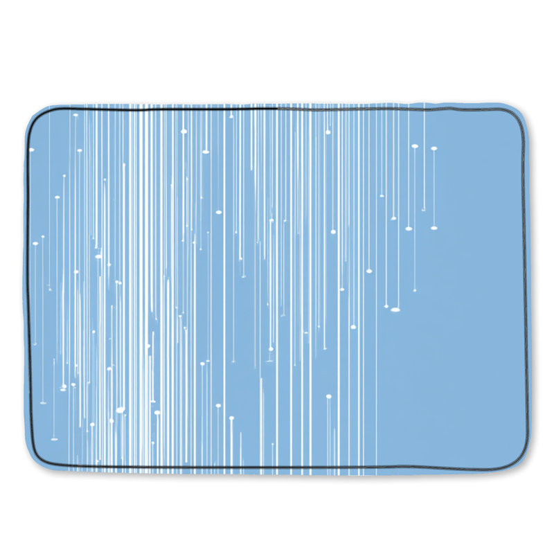 Tapis de bain Lines, Simple - L 24 po x l 17 po, Bleu / abstrait 1