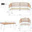 Style de patio avec housses et table solide - coussins de conversation beige