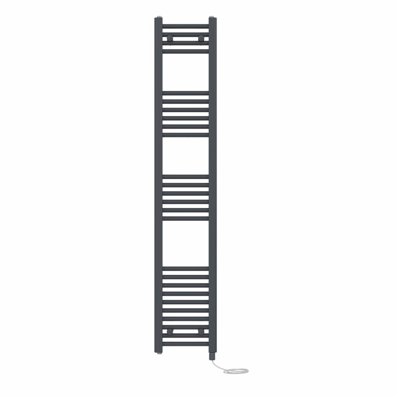 Straight Towel Rail Heated Towel Rails, Anthracite, 160cm H x 30cm W x 3cm D