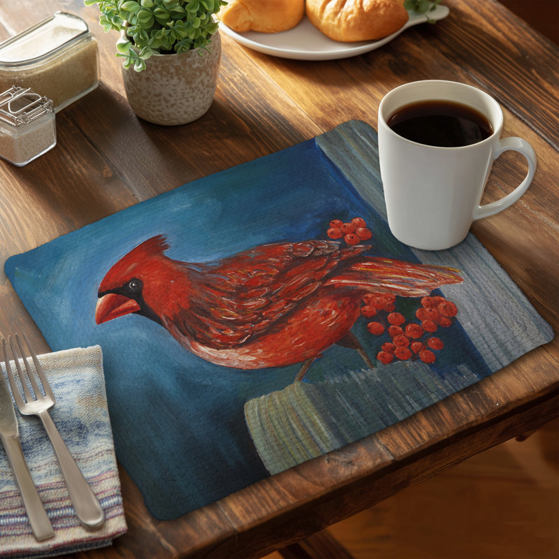 Napperon Redbreast Bird - Polyester tressé | Décoration intérieure