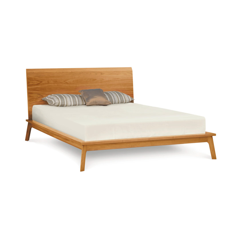 Catalina Solid Wood Platform Bed, Natural Cherry, King