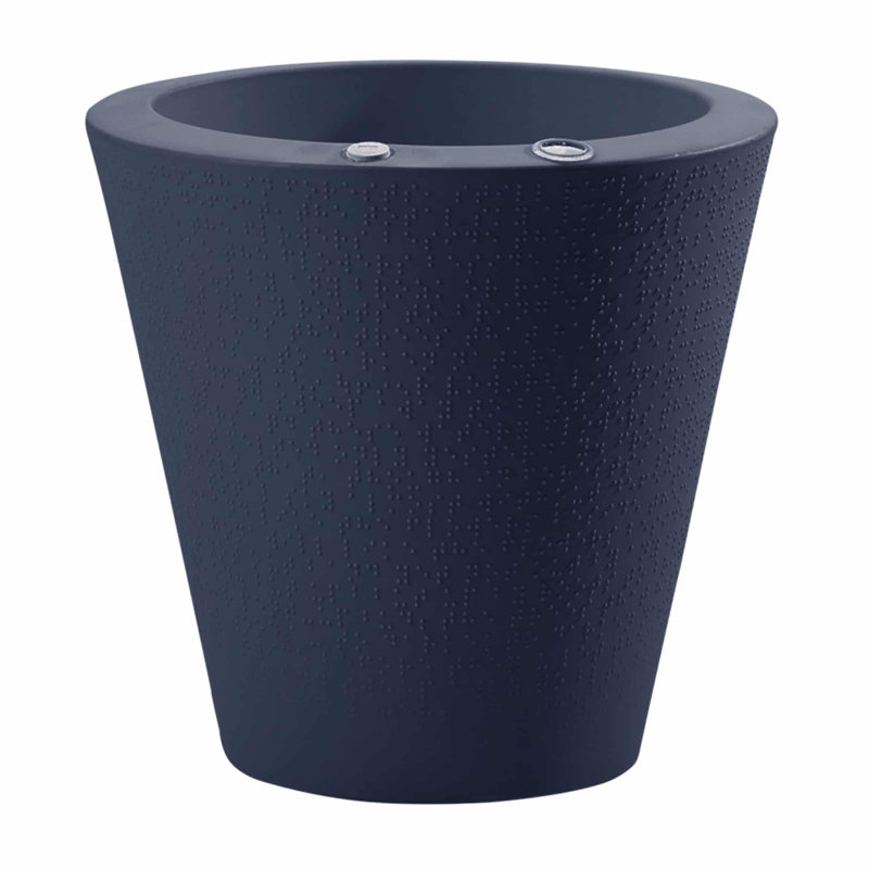 Dot Self Watering Plastic Pot Planter, 16" H x 16" W x 16" D, Midnight Blue
