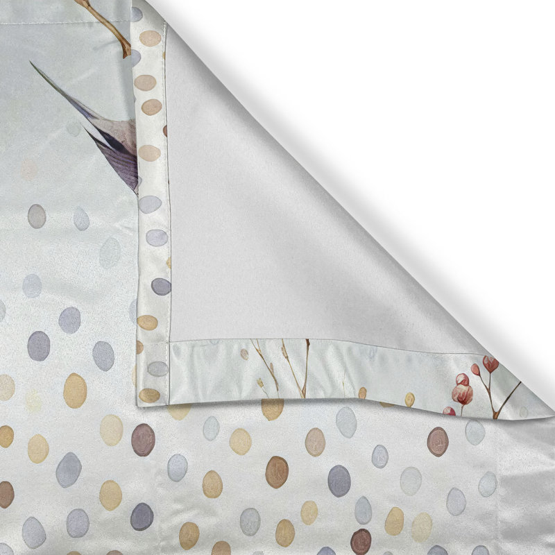 Birds and Dots Light Filtering Satin Valance
