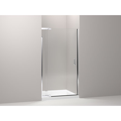 Purist 39" W x 72" H Pivot Frameless Shower Door with CleanCoat Technology