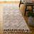 Leming Hand Loomed Wool/Cotton Geometric Rug in Ivory/Blue-129922063
