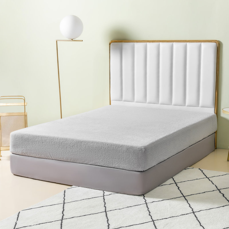 Teddy Fleece Fitted Sheet, Double (4'6), Light Grey