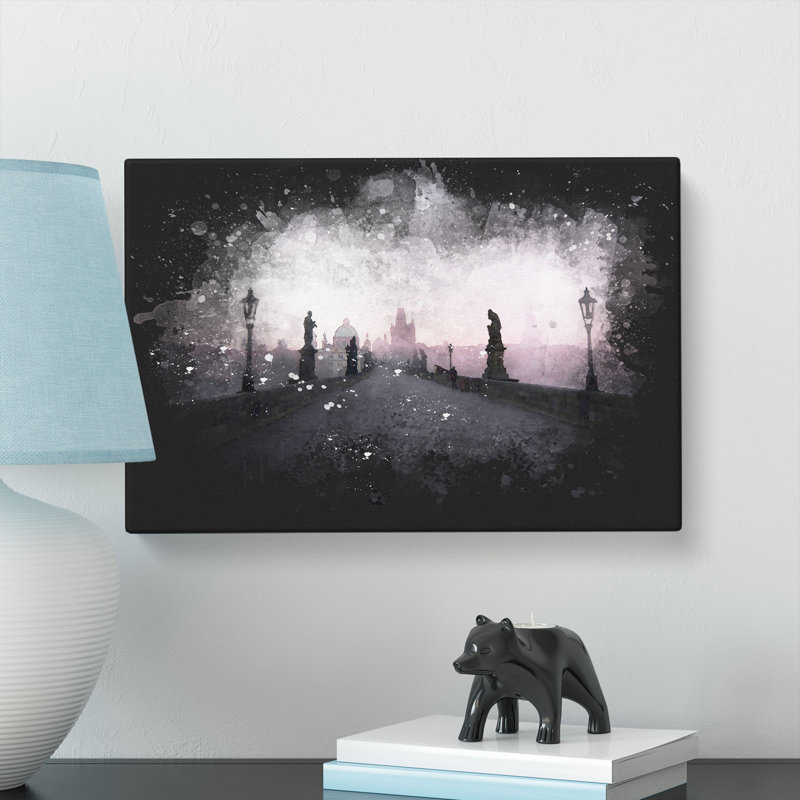 Charles Bridge In Prague - Wrapped Canvas, 40cm H x 60cm W x 4cm D