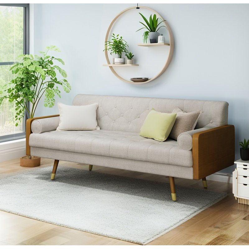 Canapé Mid-Century, Beige