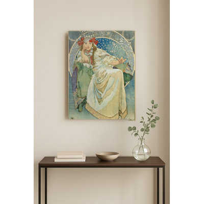 Princezna Hyacinta 1911 - Art Nouveau Vintage Poster Canvas Wall Art — Portrait Metal Wall Art