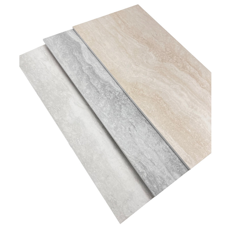 Carrelage mural en porcelaine 12 po x 24 po Travertino, gris