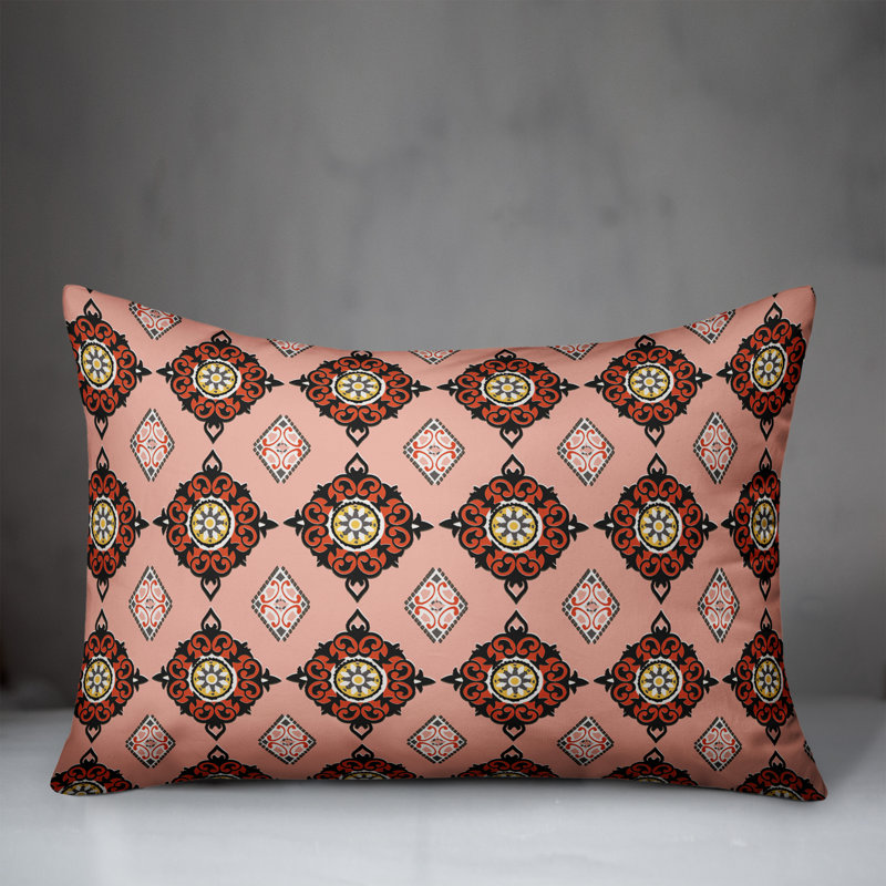 Housse de coussin et insert Imperial Imperial, Rose / brun / noir