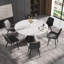 Table de salle à manger ronde en pierre pour salon moderne, maison-289701608-289701609