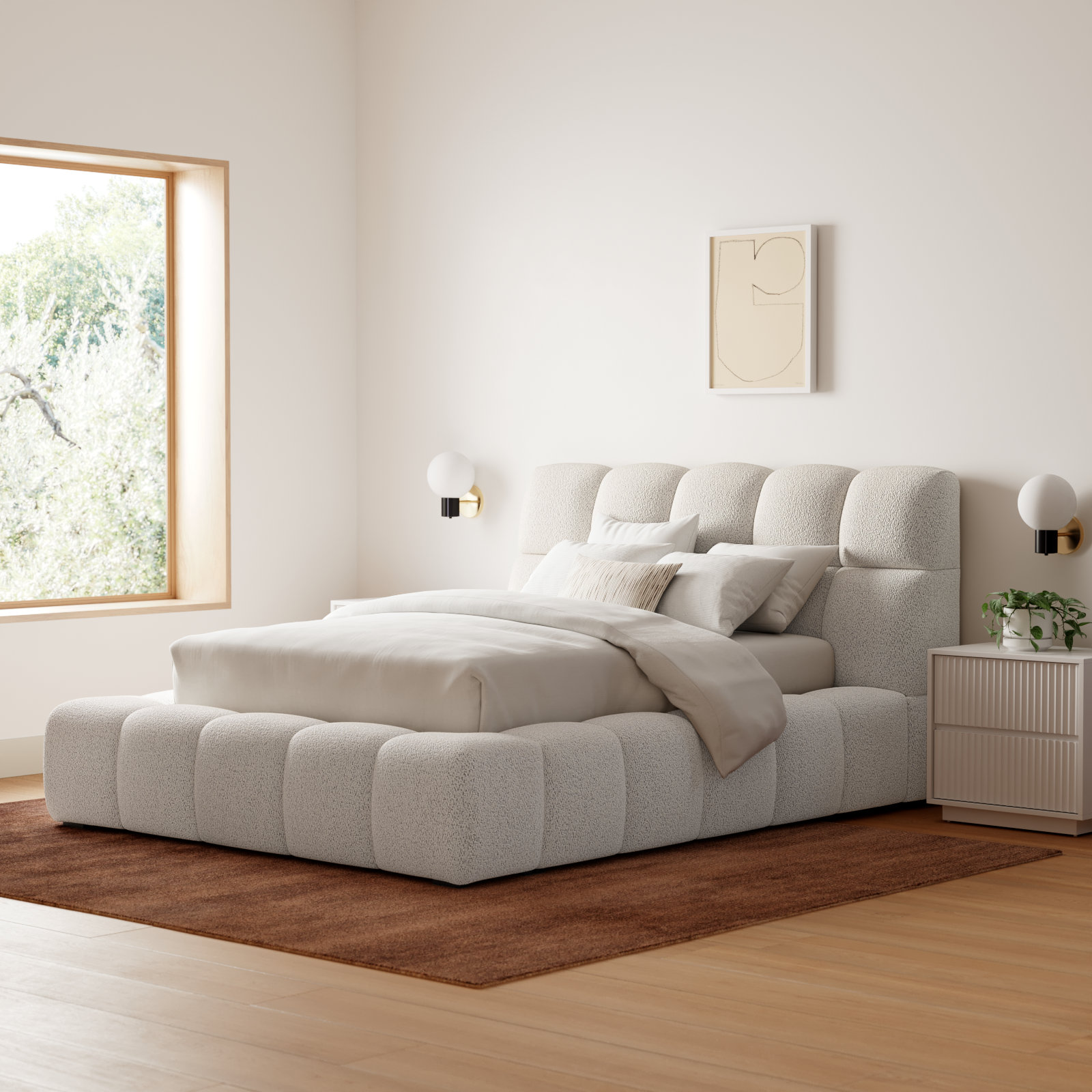 Pula Upholstered Bed, Queen