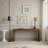 64" Retro Solid Wood Console Table - Narrow Sofa Table Behind Couch (Entryway Hallway Table with Waterproof Top)