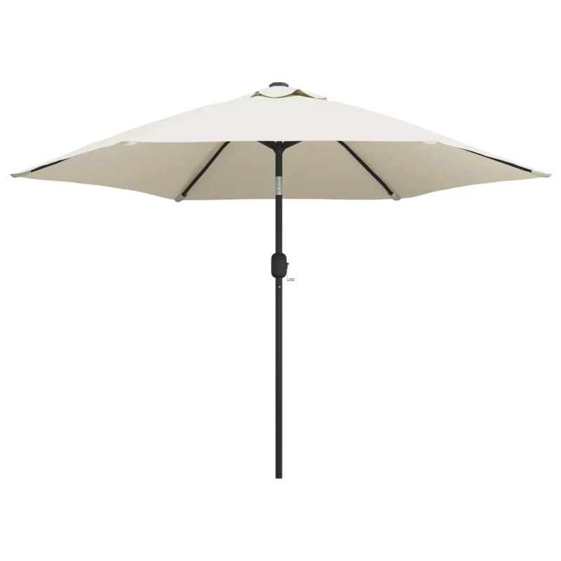 LED Cantilever Garden Parasol 3 m, Sand White