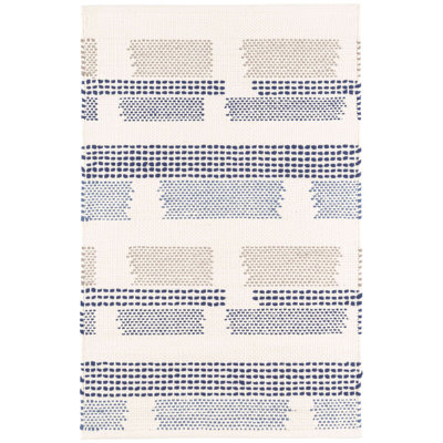 Tread Lightly Navy Handwoven Cotton Rug