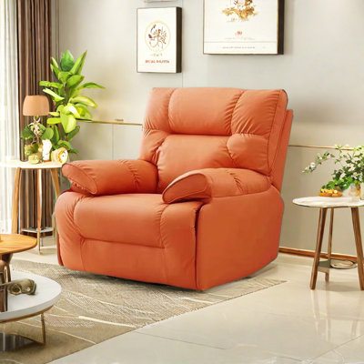 Tasnima Faux Leather Swivel Recliner