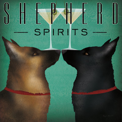 Double Shepherd Martini - Wrapped Canvas Print