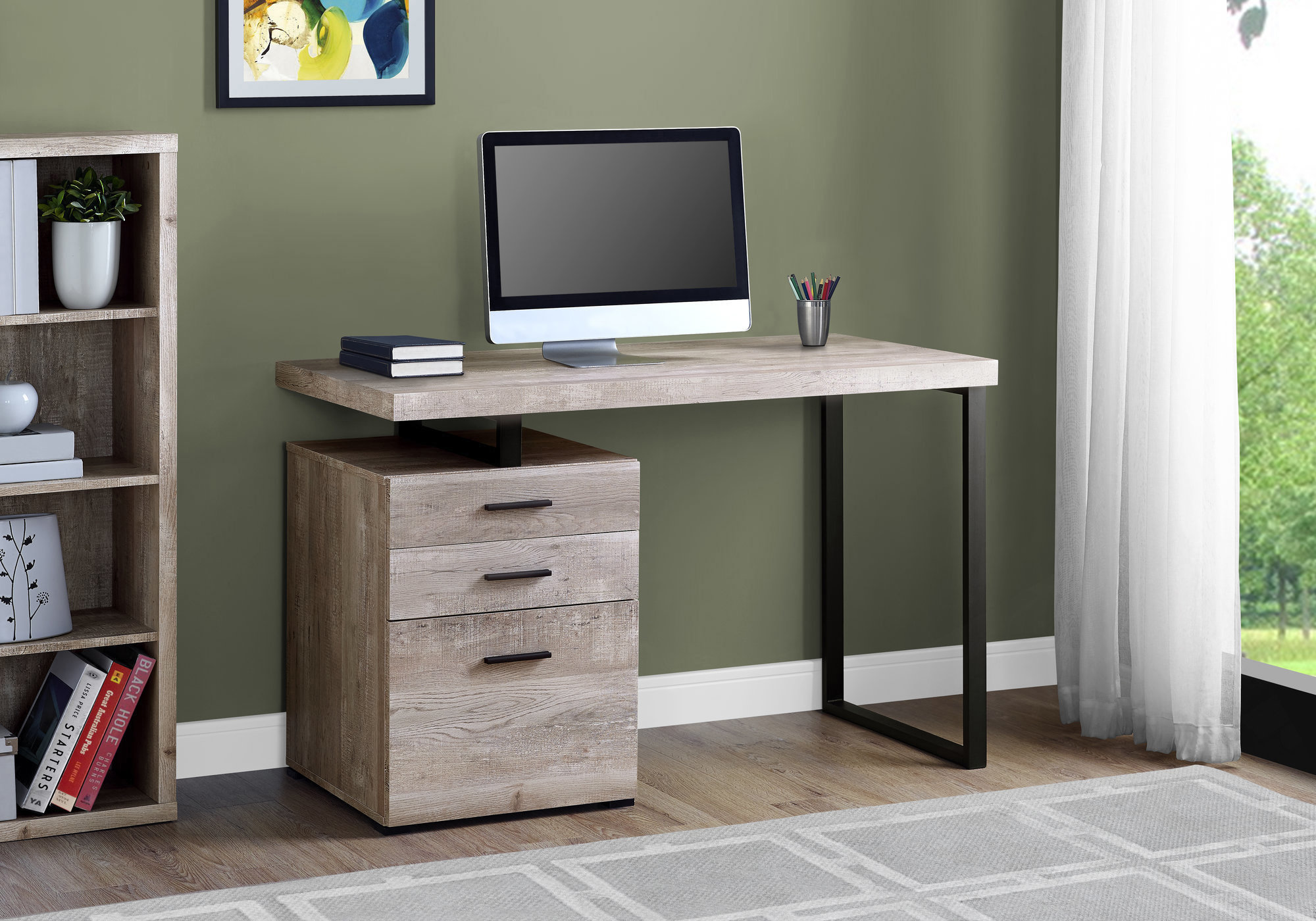 17 Stories Modern 48-Inch Computer Desk With Reversible Setup - Wayfair ...