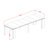 14-piece dinner Table Set a rectangular modern kitchen table, a coffee table and 12 Light Gray Polyester fabric upholstered chair, Wire Brushed Black-122201391
