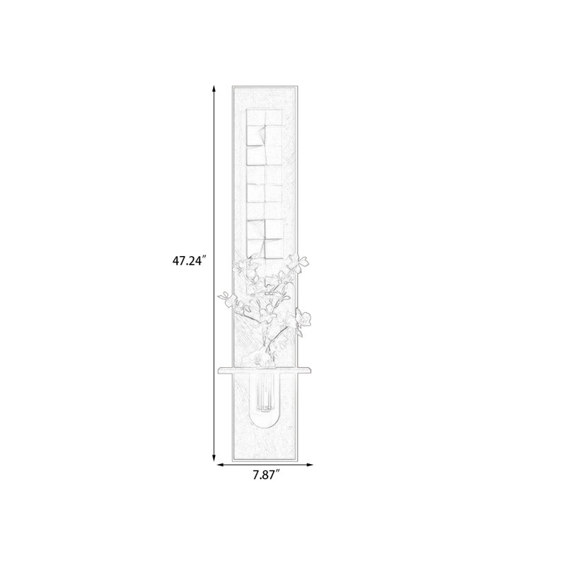 Art mural brun en grès, H 47,24 po x l 7,87 po, Brun