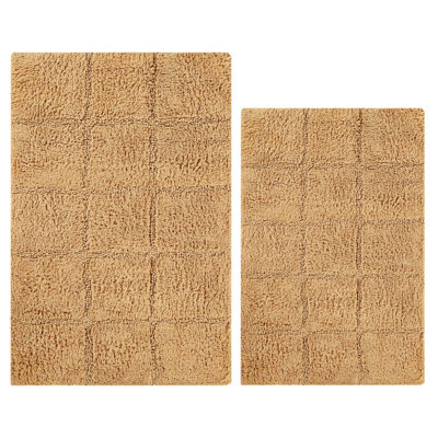Checkered Cotton Bath Rug