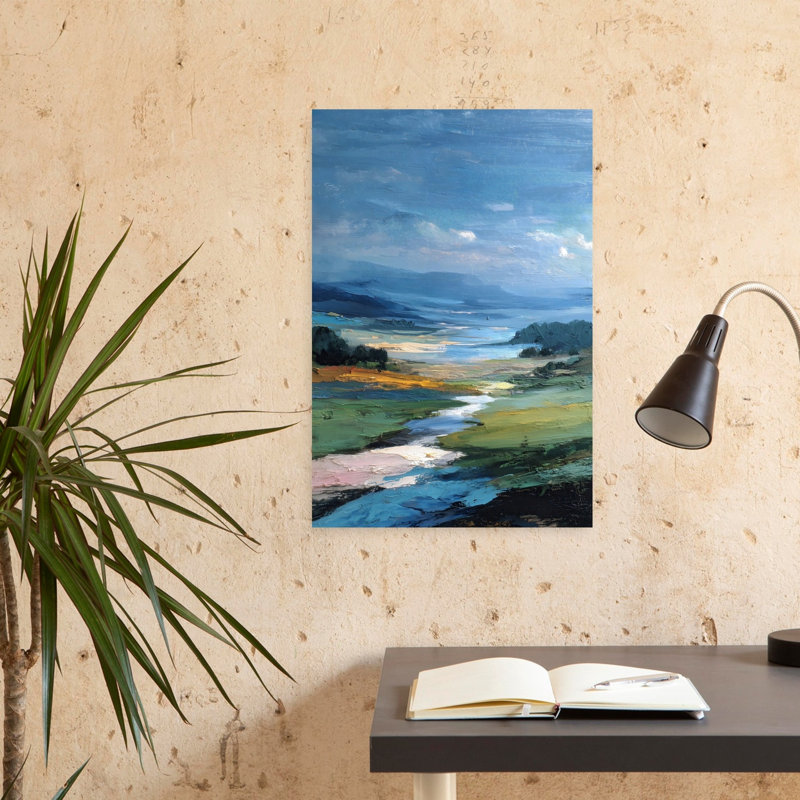 Paysage marin contemporain, art mural