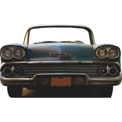 SS11118 Vintage Classic Low Rider Car Stand In Cardboard Cutout Standee Standup