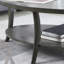 Ensemble de tables basses ovales contemporaines 3 pièces avec tablette et table de salon