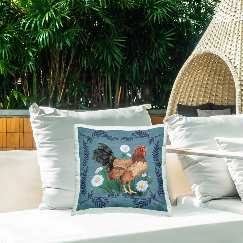 Coussin extérieur Rooster & Daisies