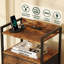 40.9cm W Metal Bedside Table