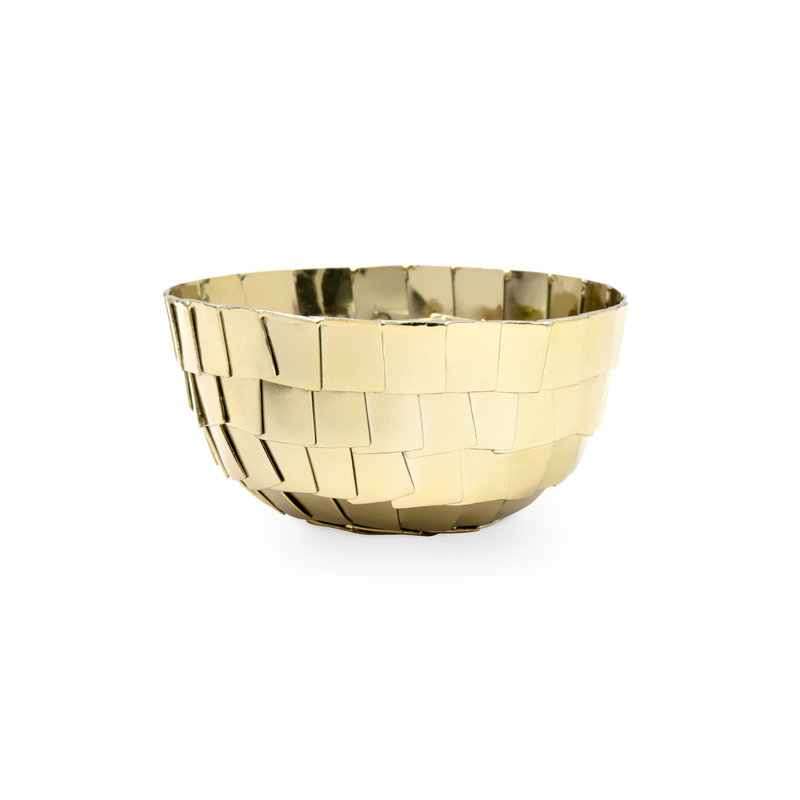 Apsis Handmade Metal Decorative Bowl, Brass