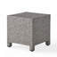 Table d'appoint cubique, osier en rotin PE avec structure en fer, table d'appoint d'extérieur pour patio, jardin, terrasse de piscine